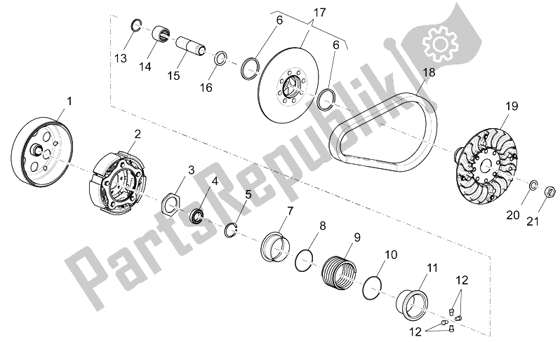 Toutes les pièces pour le Transmission Iii du Aprilia NA 850 Mana 2007