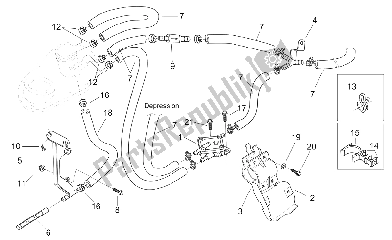 Alle Teile für das Externe Kraftstoffpumpe des Aprilia Leonardo 125 150 1999