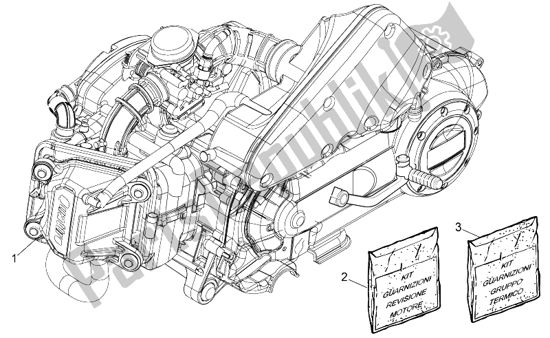 Alle Teile für das Motor des Aprilia Sport City ONE 50 4T 4V 2011