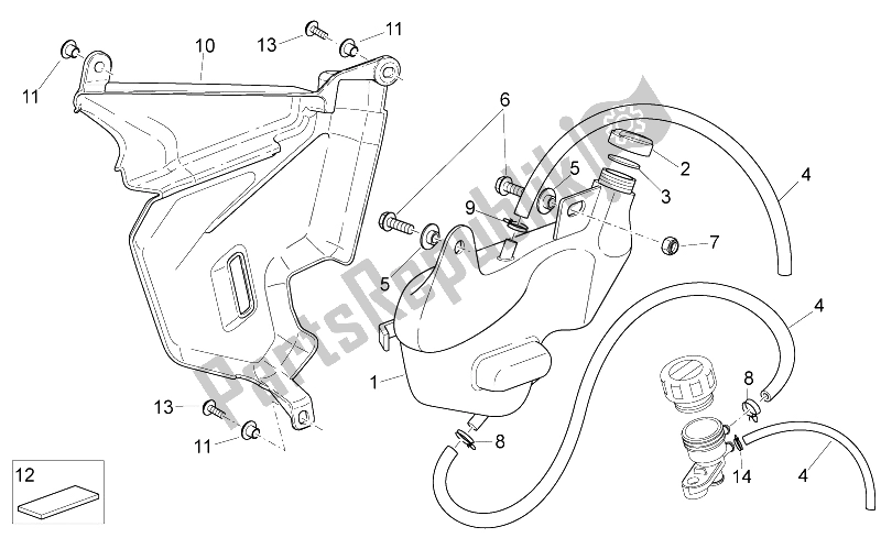 Todas as partes de Tanque De Expansão do Aprilia RSV Tuono 1000 2006