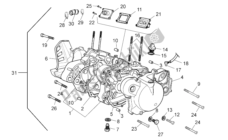 Toutes les pièces pour le Carter du Aprilia RX 50 2014