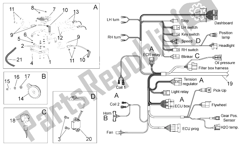 All parts for the Electrical System I of the Aprilia RXV 450 550 Street Legal 2009