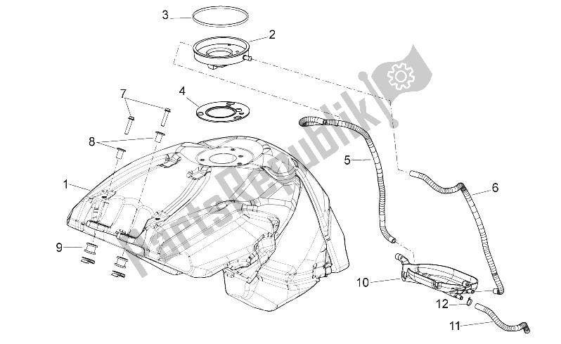 Toutes les pièces pour le Réservoir D'essence du Aprilia Shiver 750 EU 2010