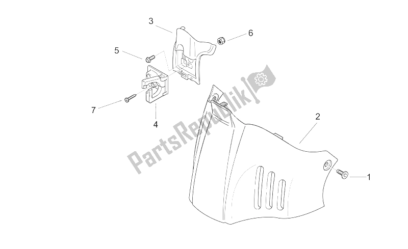 All parts for the Central Body Iii - F. Brd/hng. C of the Aprilia Scarabeo 50 2T E2 ENG Piaggio 2005