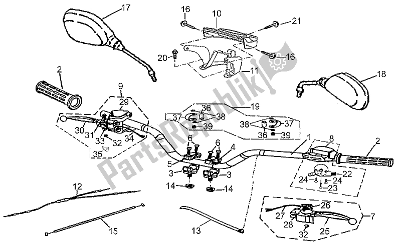 Alle Teile für das Lenker des Aprilia Quasar 180 2004