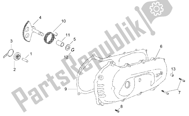 Tutte le parti per il Copertine - Kick Starter del Aprilia SR 50 H2O 1997