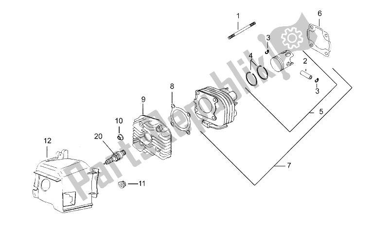 Toutes les pièces pour le Cylindre - Piston du Aprilia SR Viper 50 1994