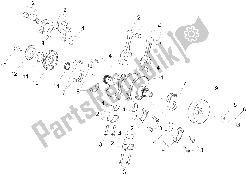 All parts for the Drive Shaft of the Aprilia RSV4 Racing Factory L E Europe 1000 2016