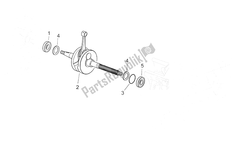 All parts for the Drive Shaft of the Aprilia Scarabeo 125 200 E3 ENG Piaggio 2006