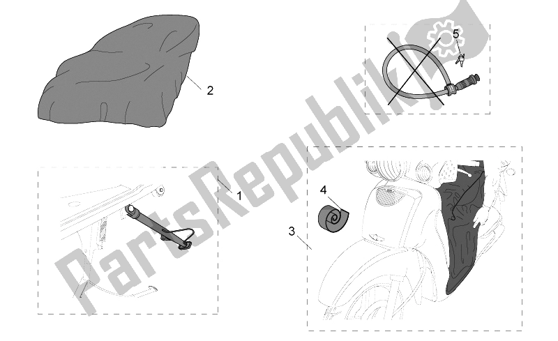 All parts for the Acc. - Various Ii of the Aprilia Scarabeo 125 200 E2 ENG Piaggio 2003