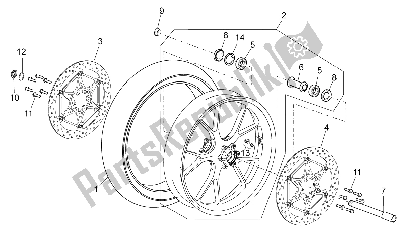 Toutes les pièces pour le Roue Avant du Aprilia RSV4 R 1000 2009