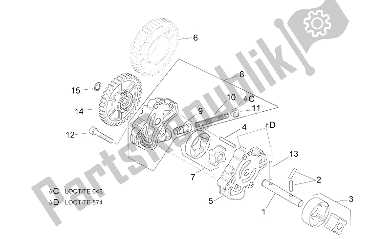 Toutes les pièces pour le La Pompe à Huile du Aprilia RSV Mille 1000 2000