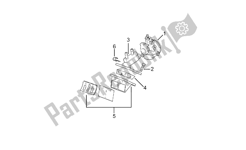 All parts for the Carburettor I of the Aprilia Classic 50 1992