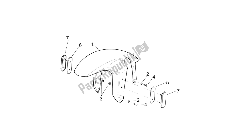 All parts for the Front Body - Front Mudguard of the Aprilia RSV Mille 1000 2000