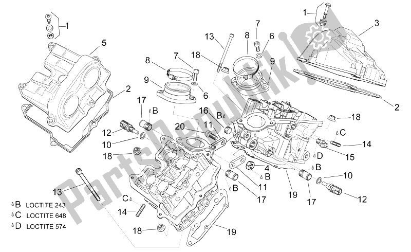 Alle onderdelen voor de Kleppen Bedekken van de Aprilia RSV Mille 1000 2000