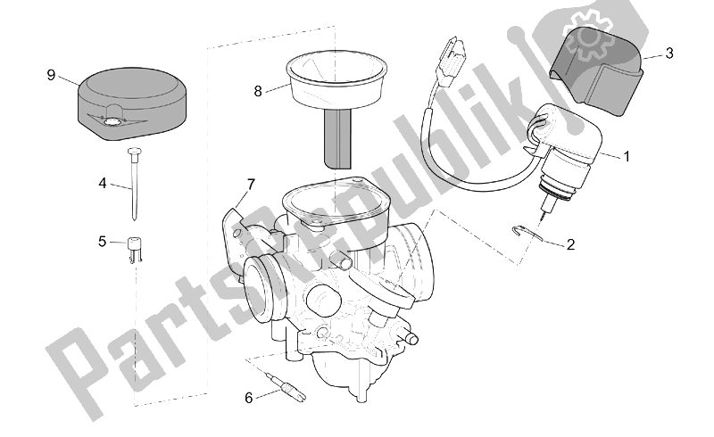 Alle onderdelen voor de Carburateur Ii van de Aprilia Scarabeo 100 4T E2 2001