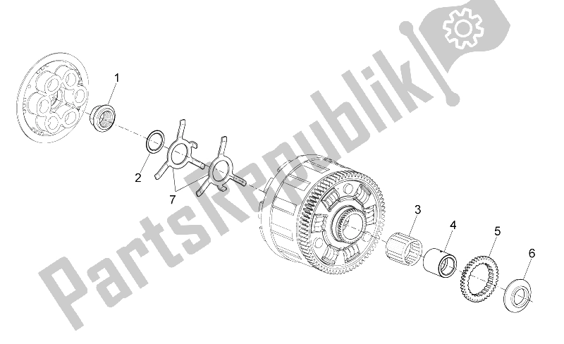 Alle onderdelen voor de Koppeling I van de Aprilia RSV4 Aprc R ABS 1000 2013