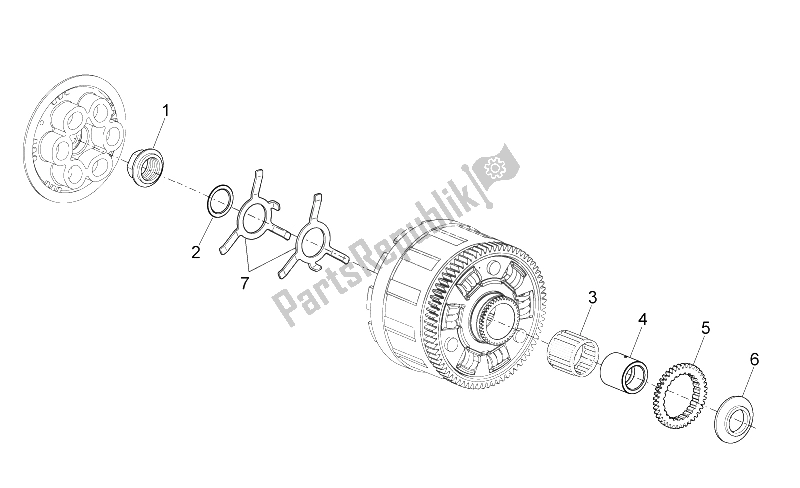 All parts for the Clutch I of the Aprilia RSV4 Aprc R ABS 1000 2013