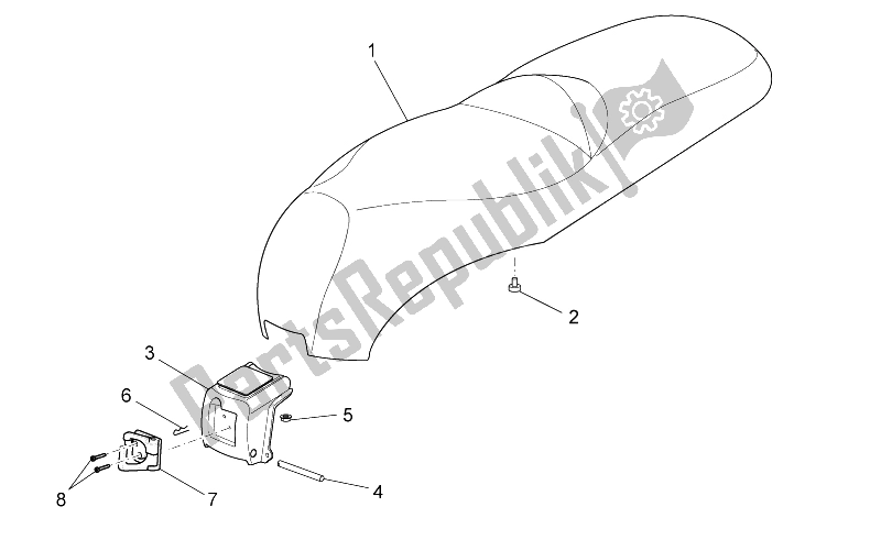 All parts for the Saddle Unit of the Aprilia Scarabeo 125 200 IE Light 2009