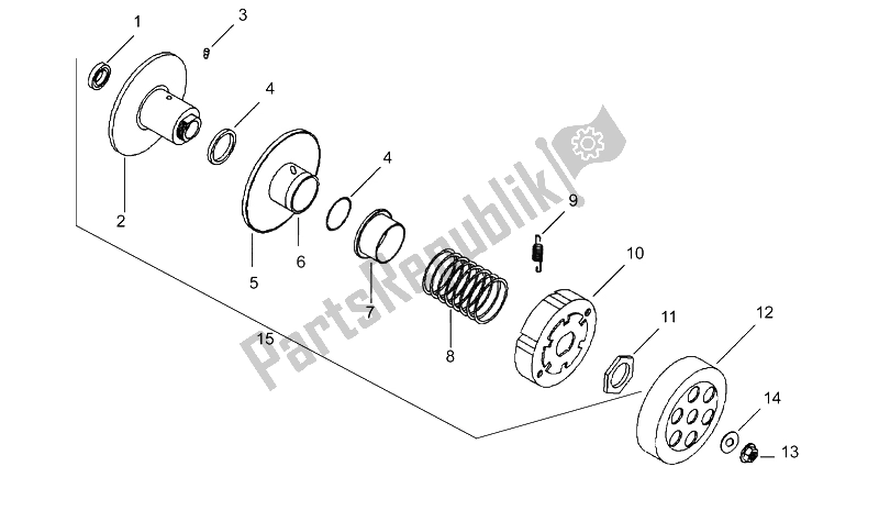 All parts for the Clutch of the Aprilia SR Viper 50 1994