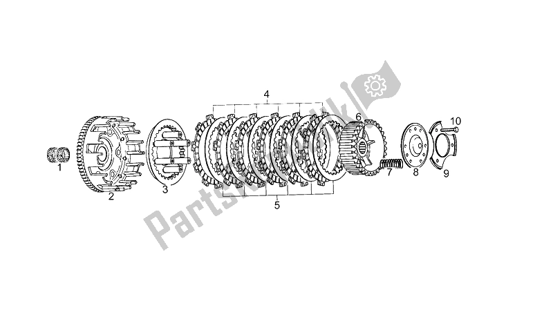 All parts for the Clutch of the Aprilia RS 125 1995