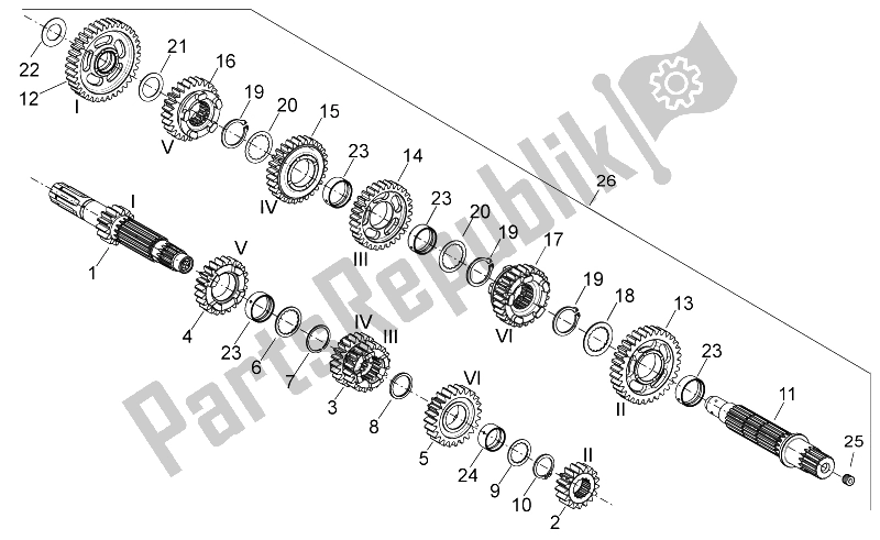 Tutte le parti per il Riduttore del Aprilia Dorsoduro 750 Factory ABS 2010