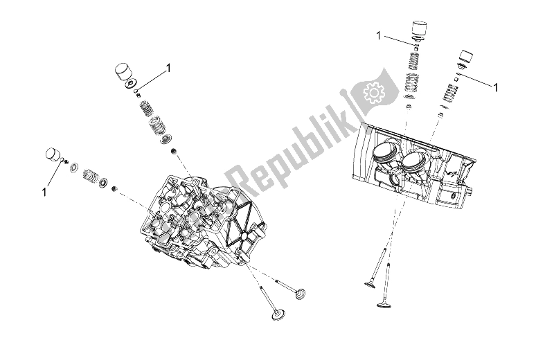 Todas las partes para Almohadillas De Válvulas de Aprilia Tuono V4 1100 Factory 2015