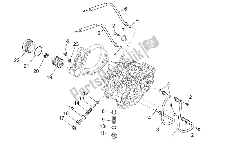 Todas las partes para Lubricación de Aprilia RXV SXV 450 550 2008