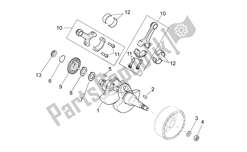 All parts for the Drive Shaft of the Aprilia RXV SXV 450 550 2008