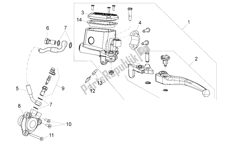 Toutes les pièces pour le Pompe D'embrayage I du Aprilia Dorsoduro 750 Factory ABS 2010