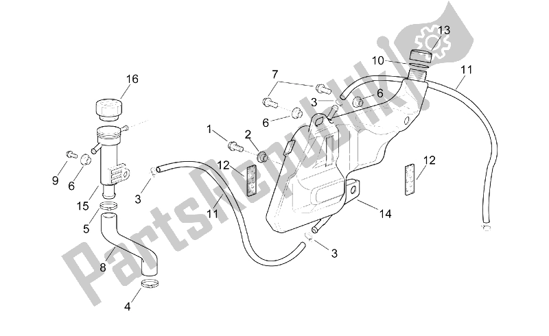 Tutte le parti per il Vaso Di Espansione del Aprilia RSV Mille 1000 2003