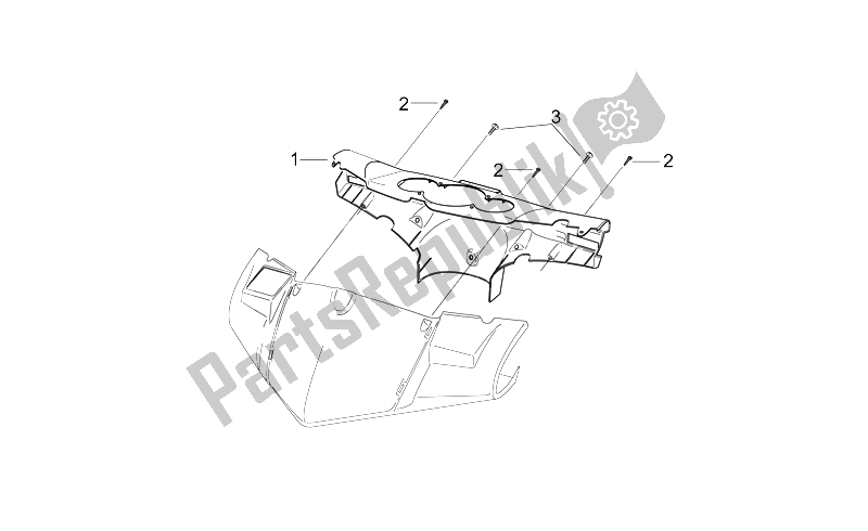 All parts for the Front Body Ii - Dashboard Holder of the Aprilia Sonic 50 AIR 1998