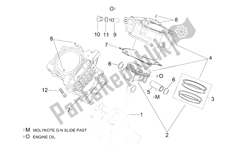 All parts for the Crankshaft Ii of the Aprilia ETV 1000 Capo Nord 2004