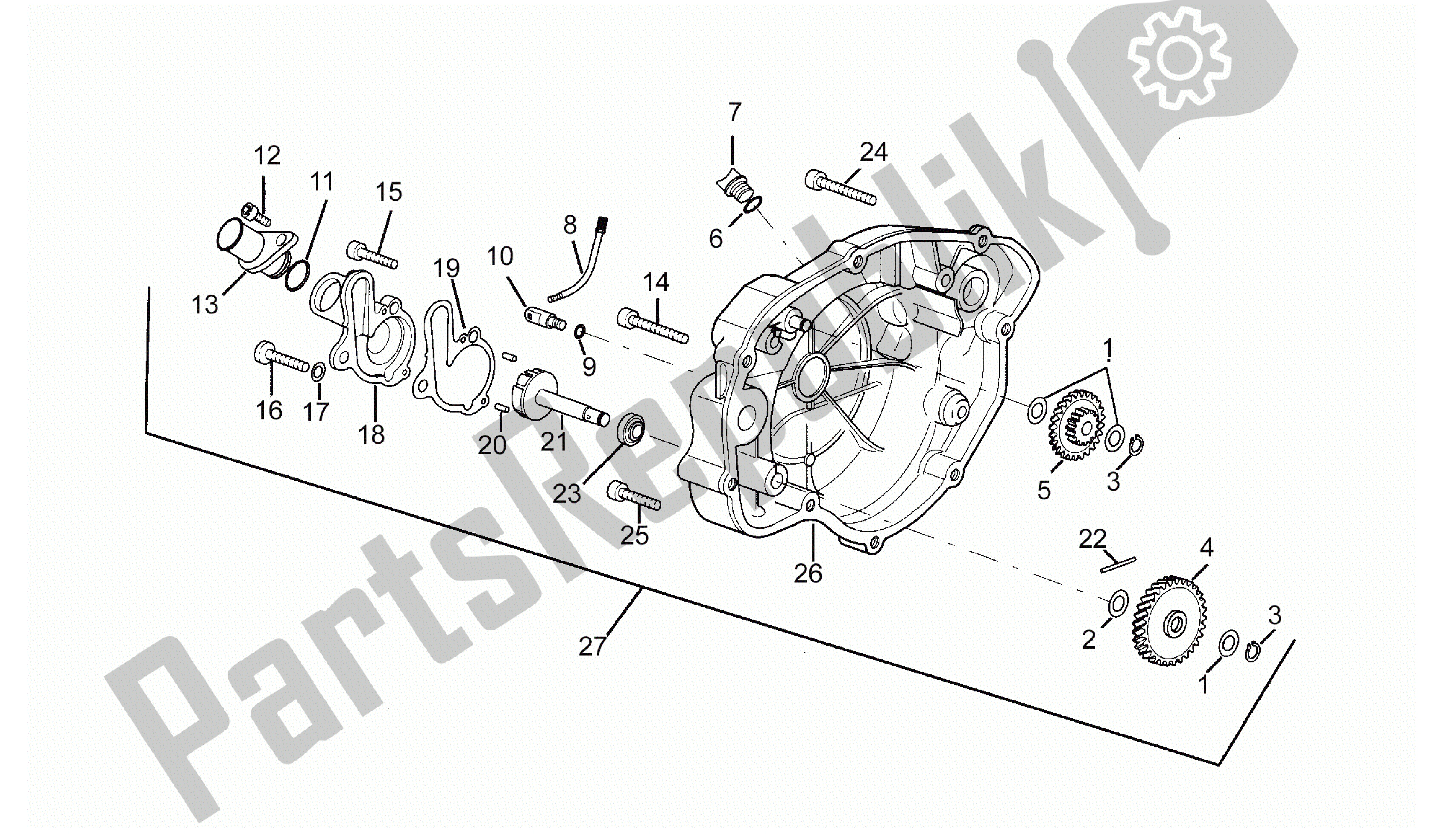 Toutes les pièces pour le Couvercle D'embrayage du Aprilia RS 50 1993 - 1995