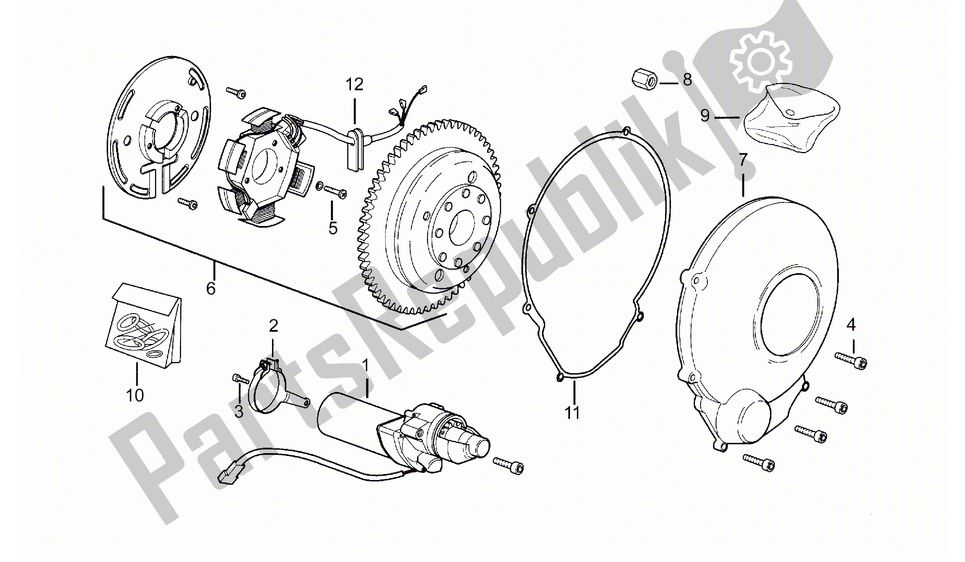 Toutes les pièces pour le Cdi Magneto Assy du Aprilia RS 50 1993 - 1995