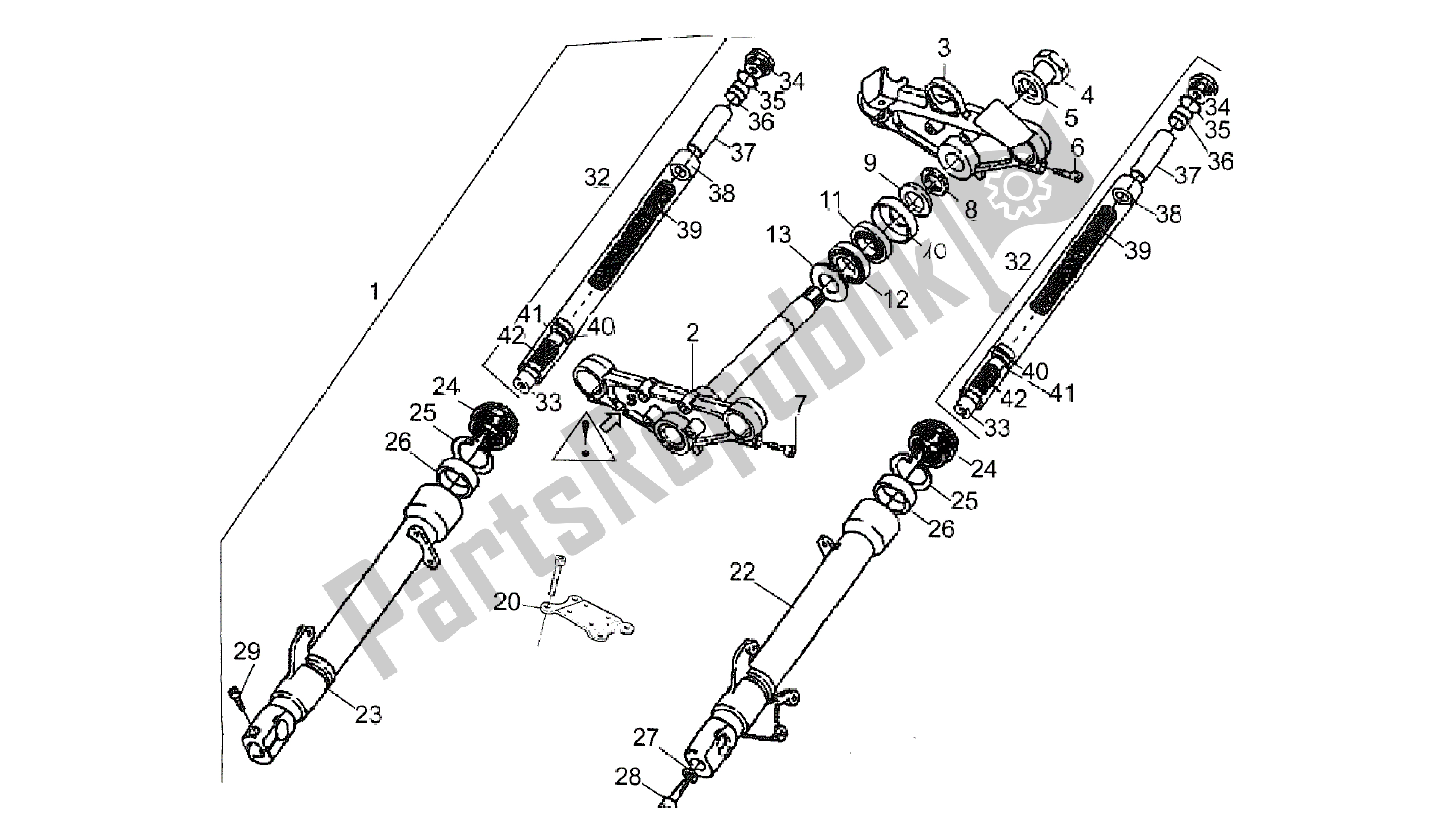 Toutes les pièces pour le Fourche Avant Showa du Aprilia RS 50 1993 - 1995