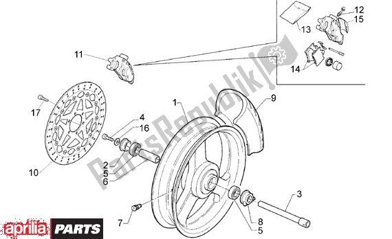 Alle Teile für das Front Wheel Complete 1 des Aprilia AF1 308 50 1989