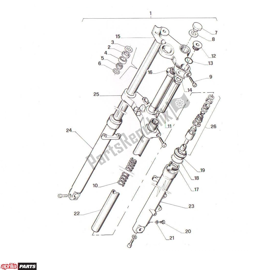 Todas las partes para Front Fork Ii de Aprilia AF1 Futura 321 50 1991 - 1992