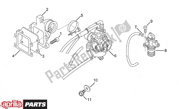 All parts for the Carburateur Oliepomp of the Aprilia Amico 505 1996 - 1998