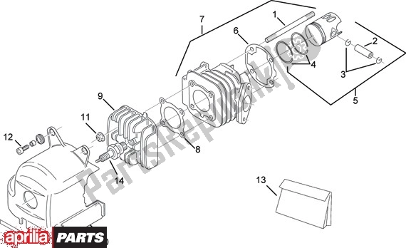 Wszystkie części do Cylinder Aprilia Amico Gl-gle 3 50 1993 - 1995