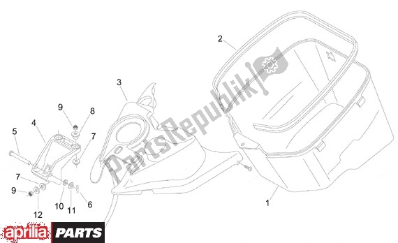 Tutte le parti per il Helmbak del Aprilia Amico Gl-gle 3 50 1993 - 1995