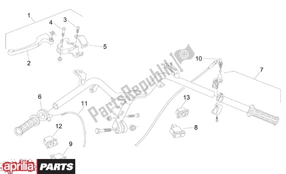 Alle Teile für das Koppelingshendel Schakelaar des Aprilia Amico Gl-gle 3 50 1993 - 1995