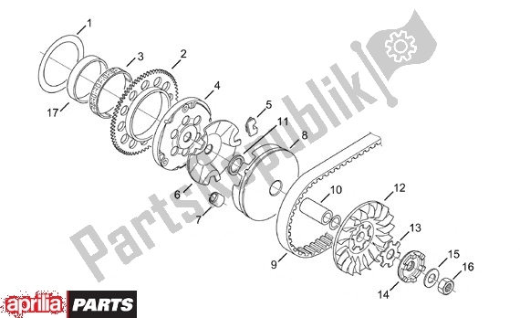 All parts for the Primaire Poelie of the Aprilia Amico Gl-gle 3 50 1993 - 1995