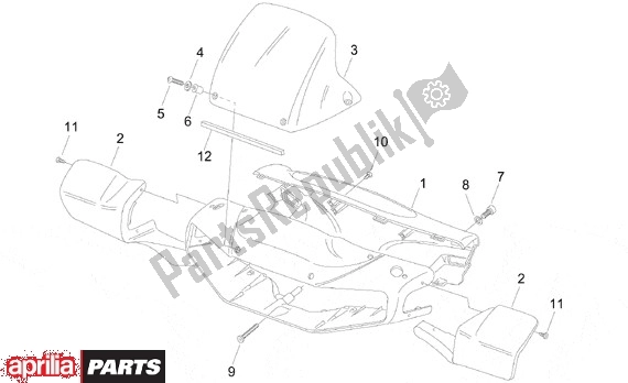 Tutte le parti per il Stuurafdekking Achter del Aprilia Amico Gl-gle 3 50 1993 - 1995