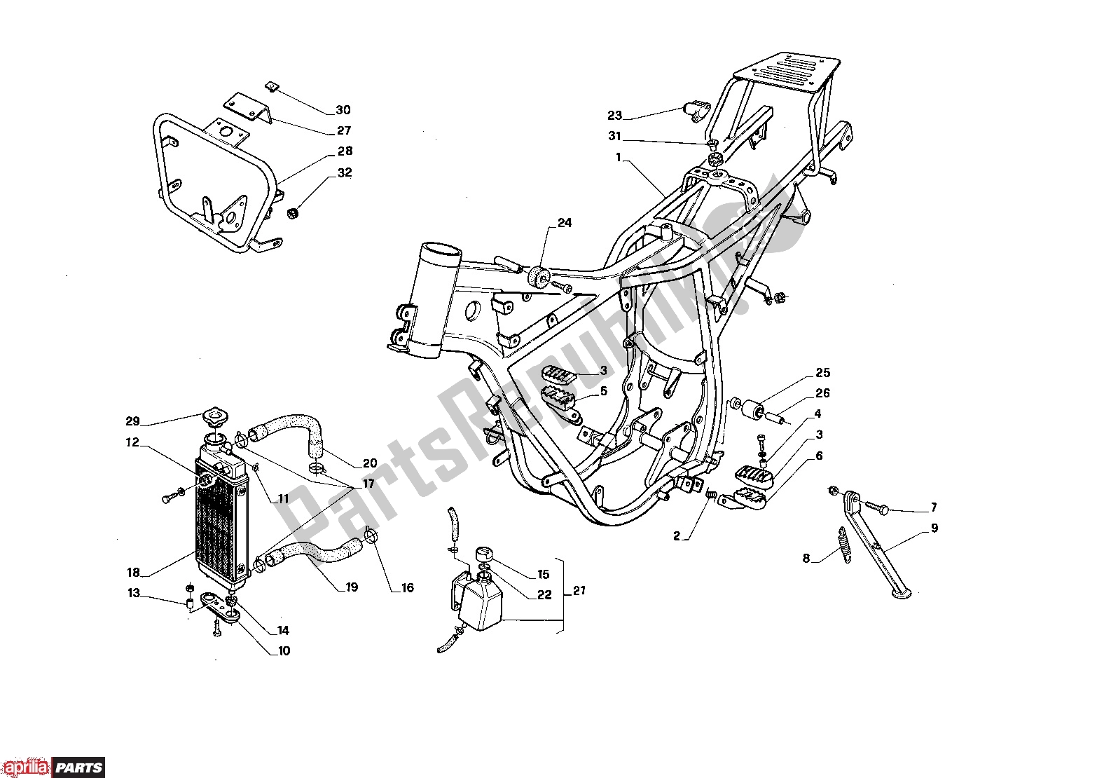 Tutte le parti per il Frame del Aprilia Aprilia Tuareg Wind 209 50 1988