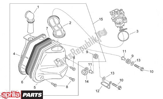 All parts for the Air Box of the Aprilia Area 51 520 50 1998 - 2000