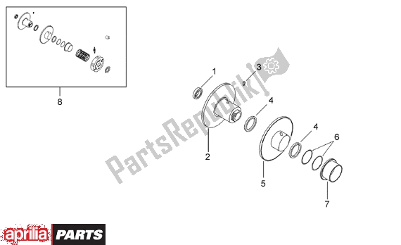 Toutes les pièces pour le Clutch I du Aprilia Area 51 520 50 1998 - 2000