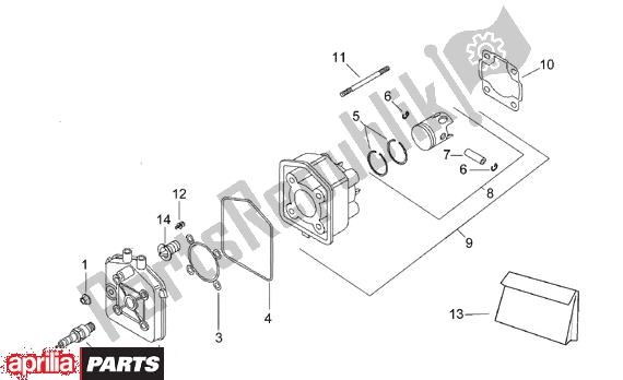 All parts for the Cylinder Head I of the Aprilia Area 51 520 50 1998 - 2000