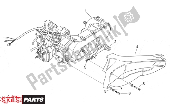 All parts for the Engine of the Aprilia Area 51 520 50 1998 - 2000