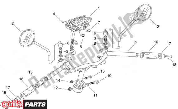 Toutes les pièces pour le Handlebar Dashboard du Aprilia Area 51 520 50 1998 - 2000